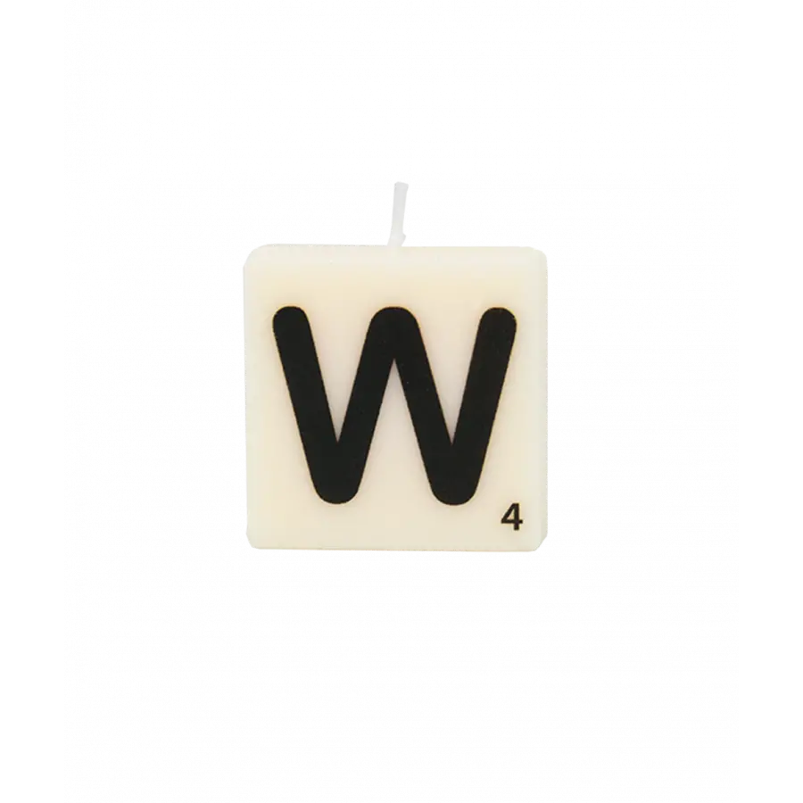 The Gift Label Letter and numbers candle - W