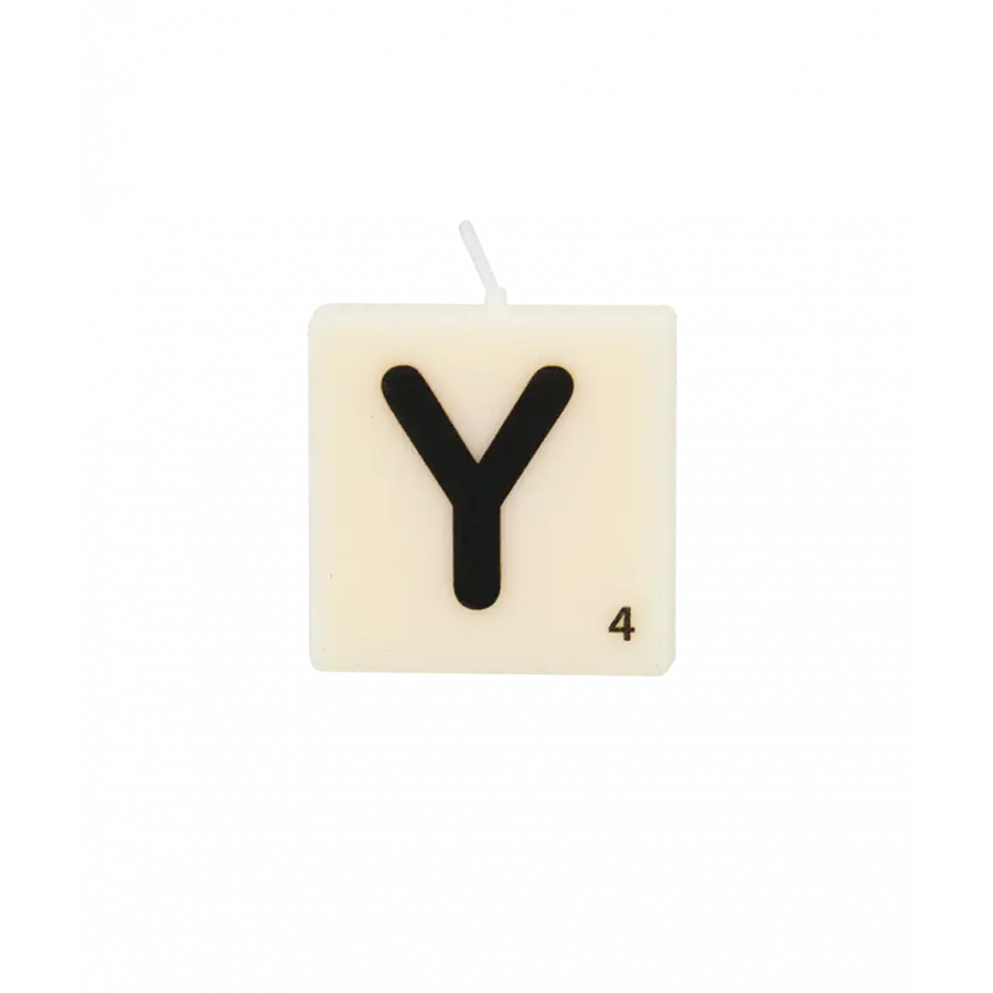 The Gift Label Letter and numbers candle - Y