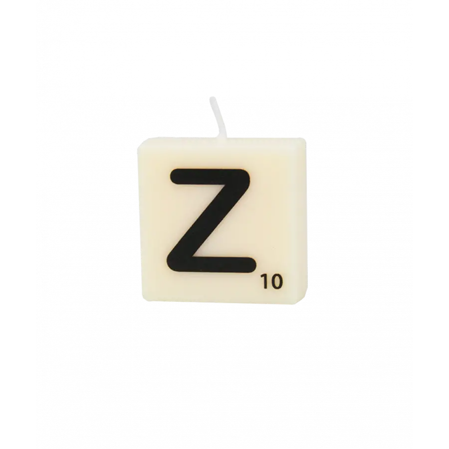 The Gift Label Letter and numbers candle - Z