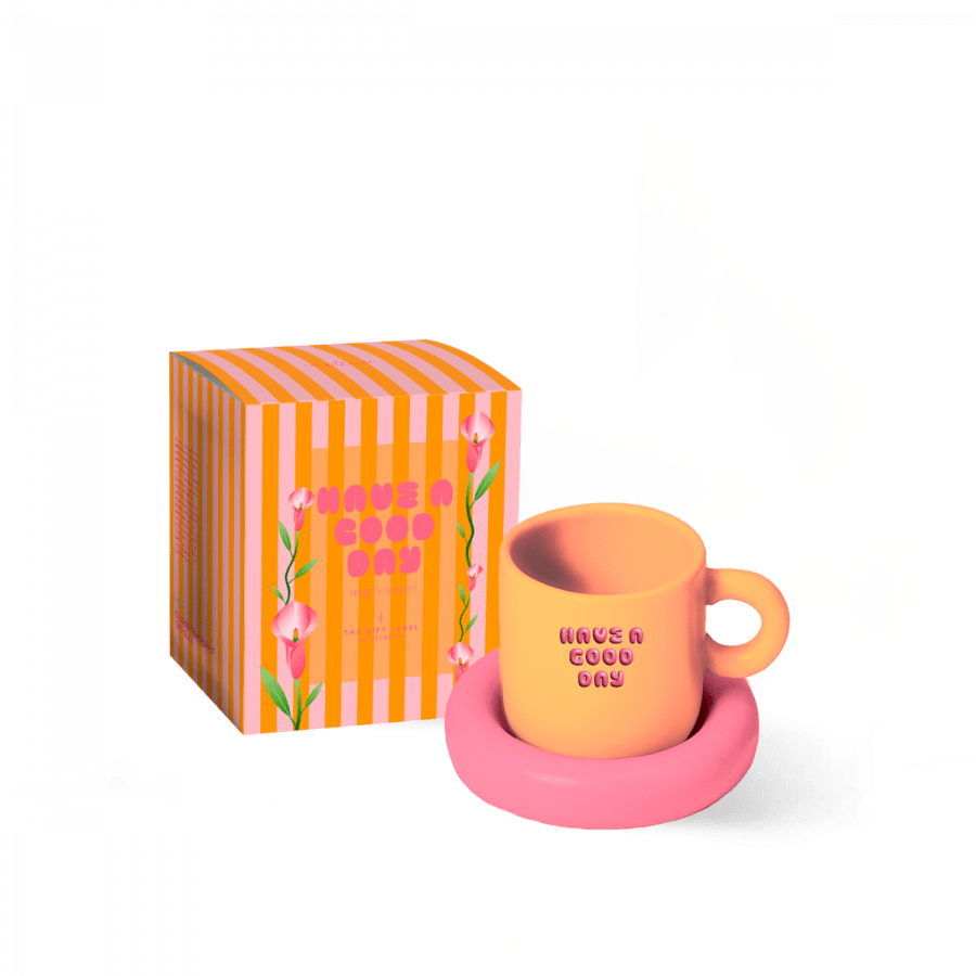 The Gift Label Mug & Saucer - Have A Good Day