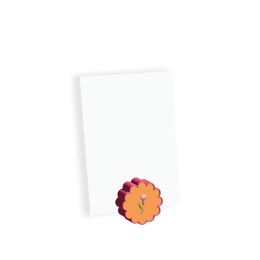 The Gift Label Photo holder - Orange Flower