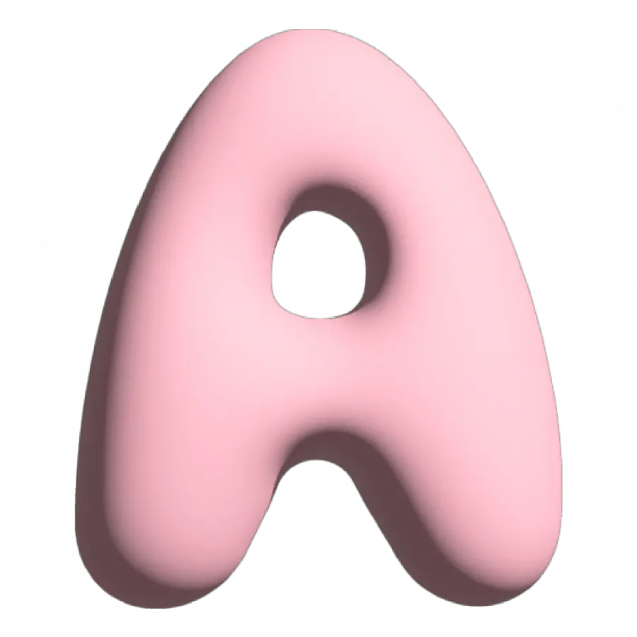 The Gift Label Wall Letter - A - Pink