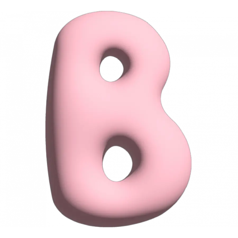 The Gift Label Wall Letter - B - Pink