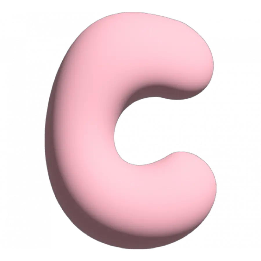 The Gift Label Wall Letter - C - Pink