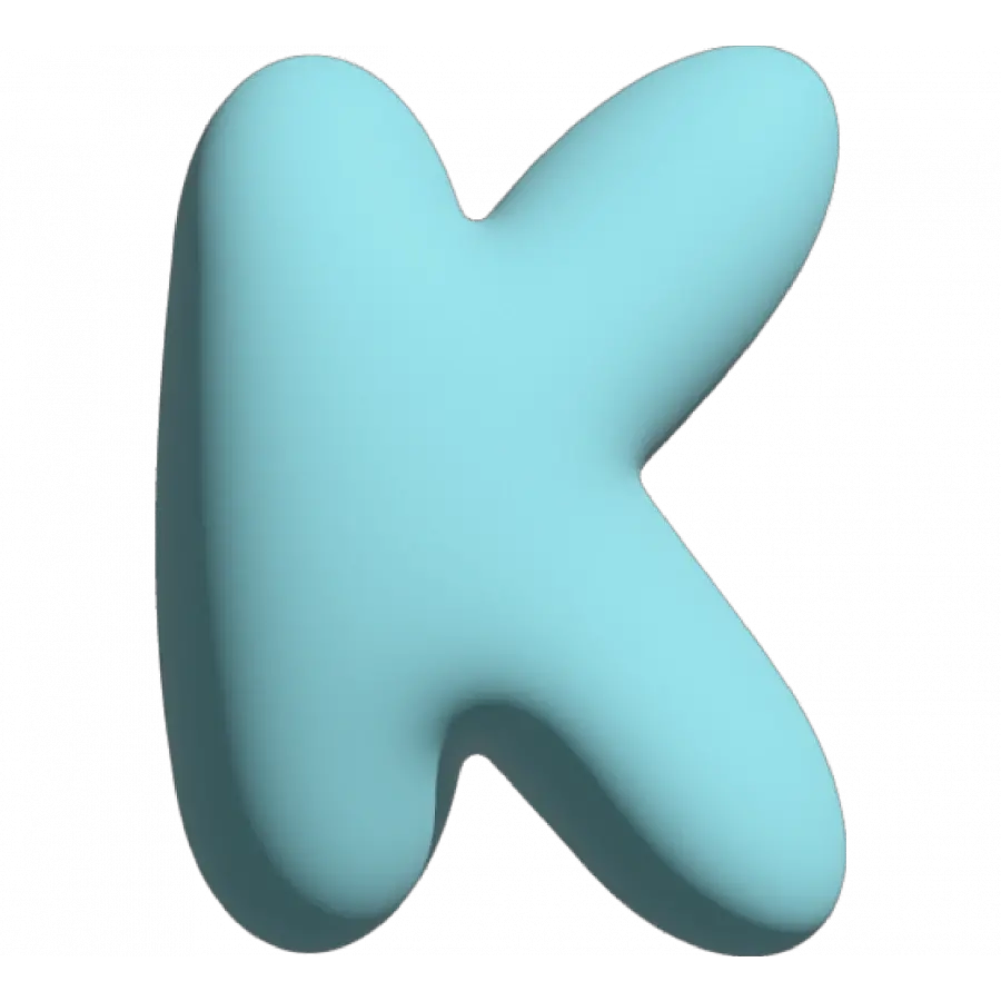 The Gift Label Wall Letter - K - Blue