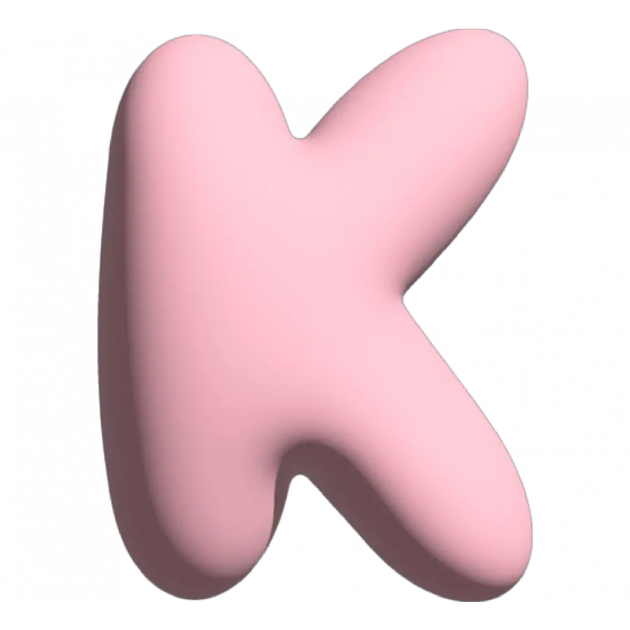 The Gift Label Wall Letter - K - Pink