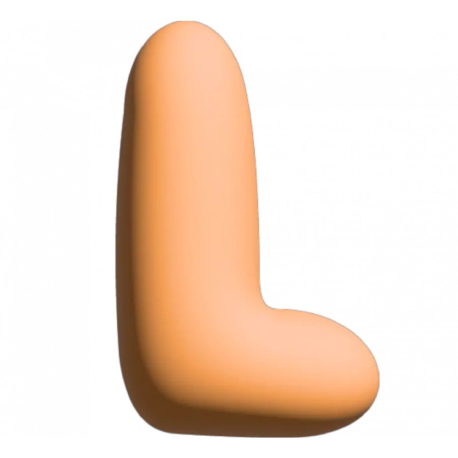 The Gift Label Wall Letter - L - Orange