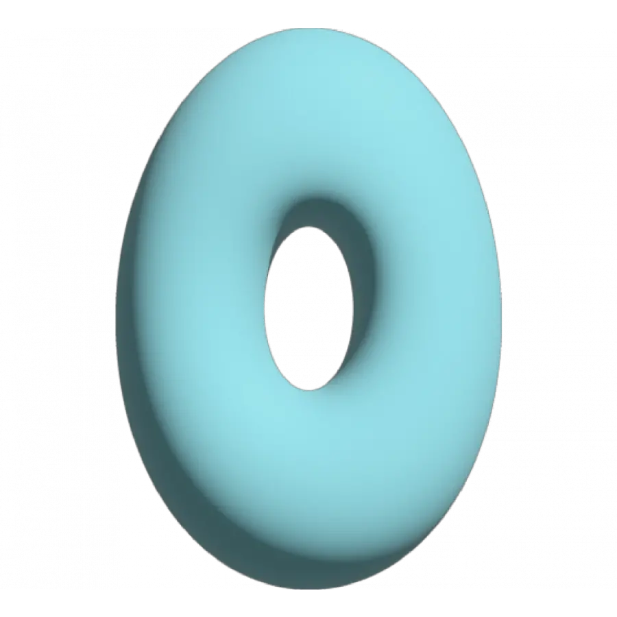 The Gift Label Wall Letter - O - Blue