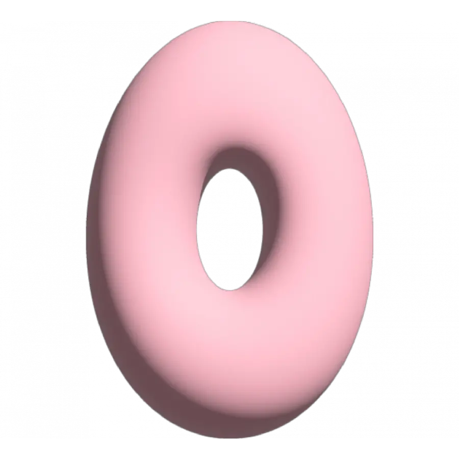 The Gift Label Wall Letter - O - Pink