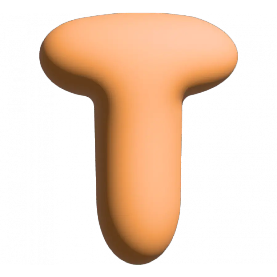 The Gift Label Wall Letter - T - Orange