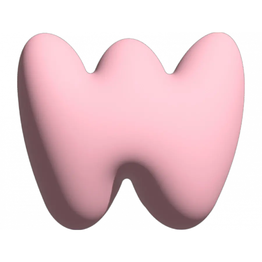 The Gift Label Wall Letter - W - Pink