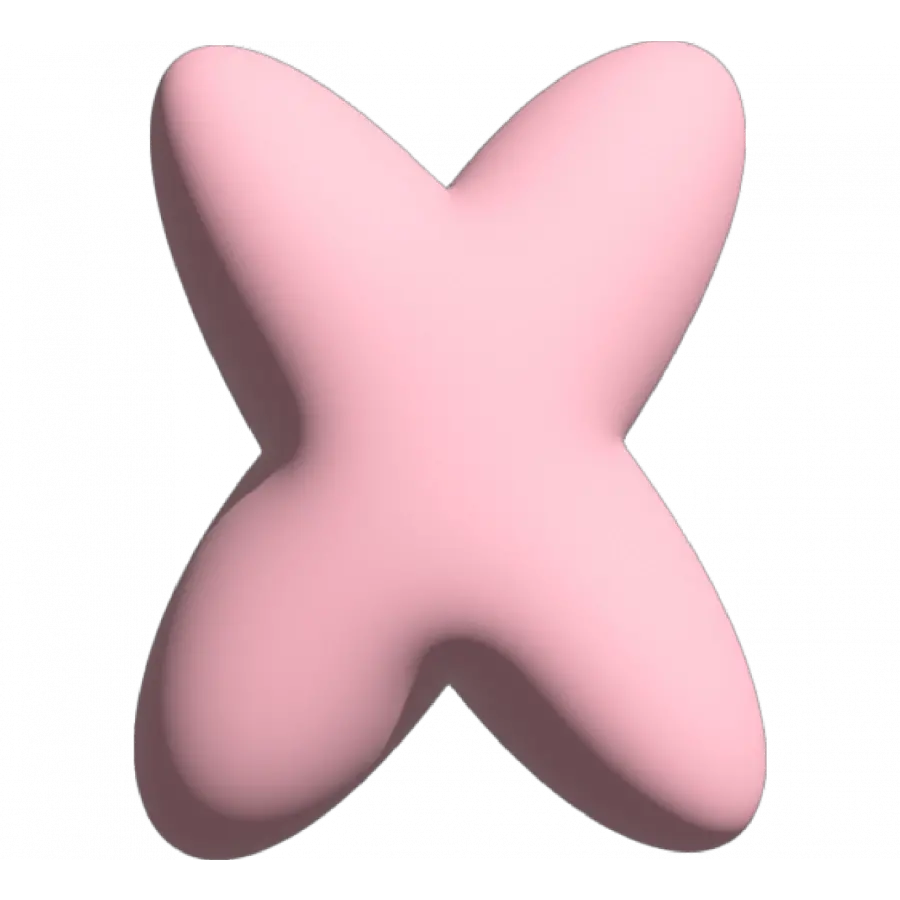 The Gift Label Wall Letter - X - Pink