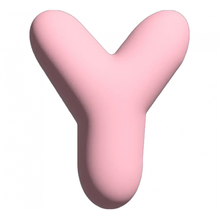 The Gift Label Wall Letter - Y - Pink