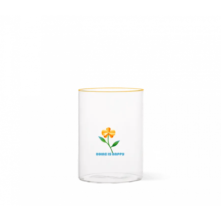 The Gift Label Water Glass - Home Is Happy