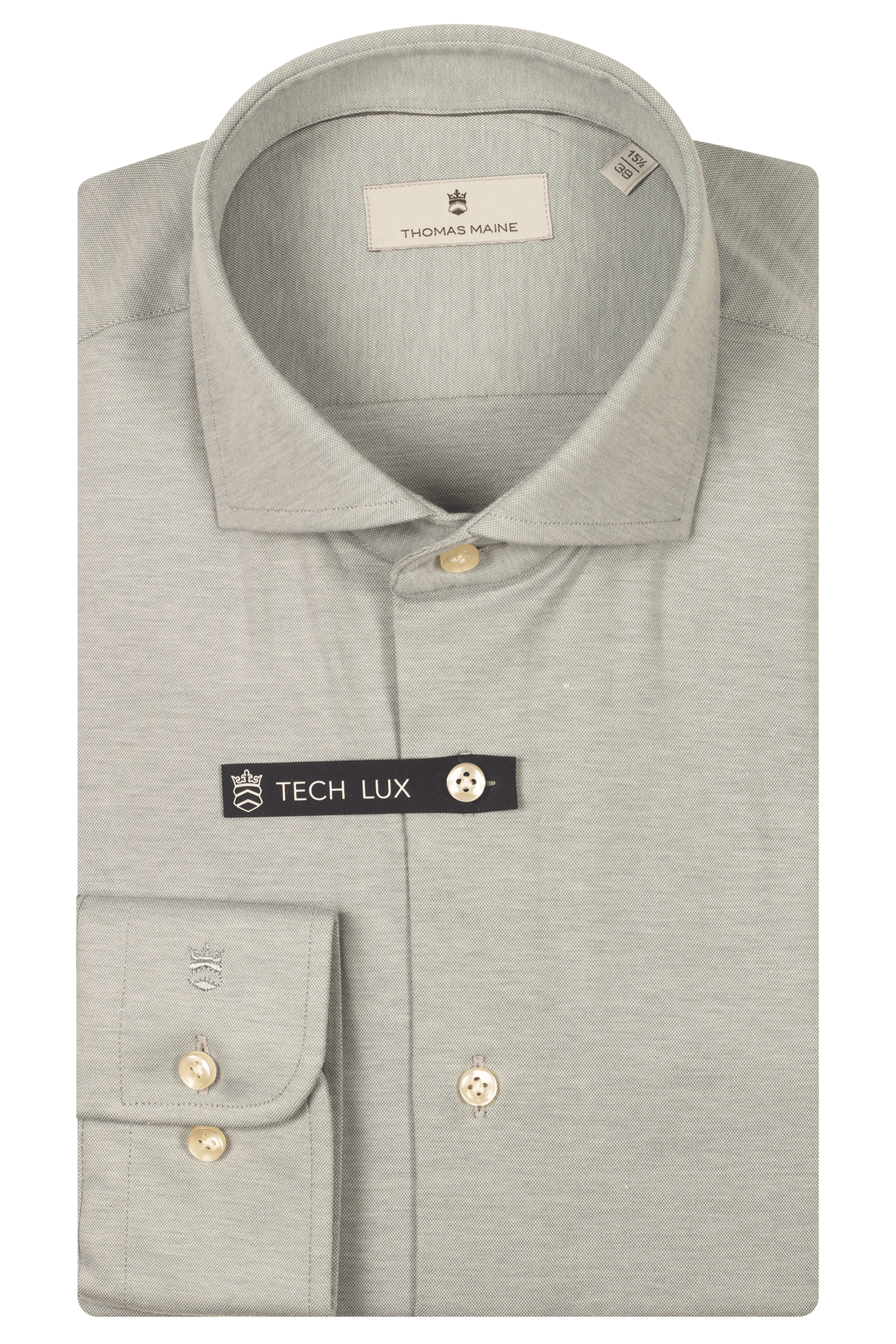 thomas maine Melange pique stretch overhemd