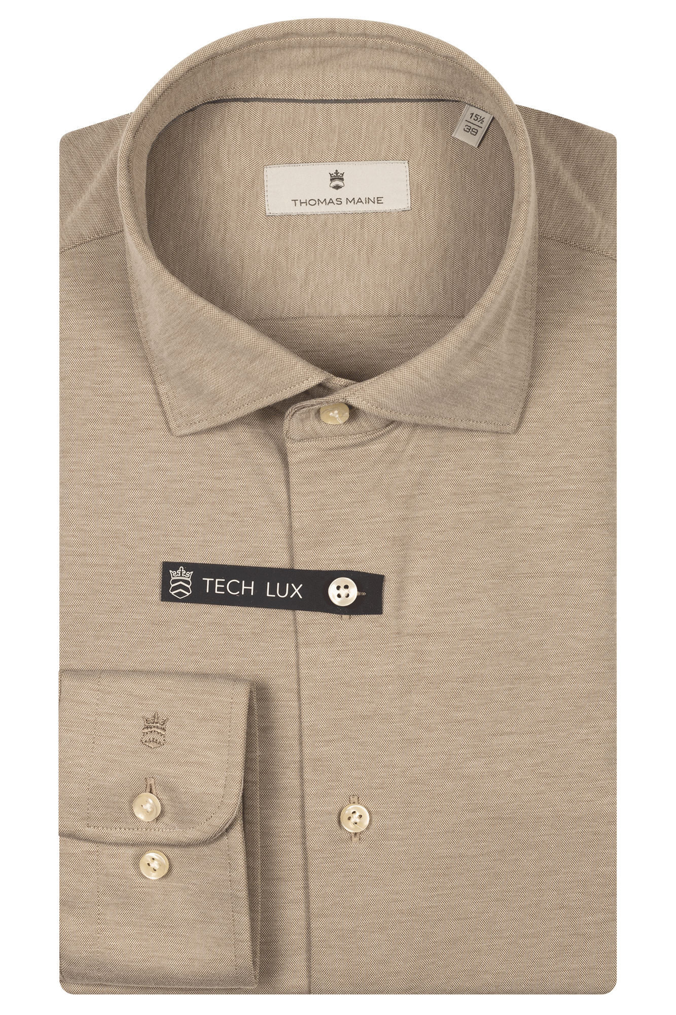 thomas maine Melange pique stretch overhemd