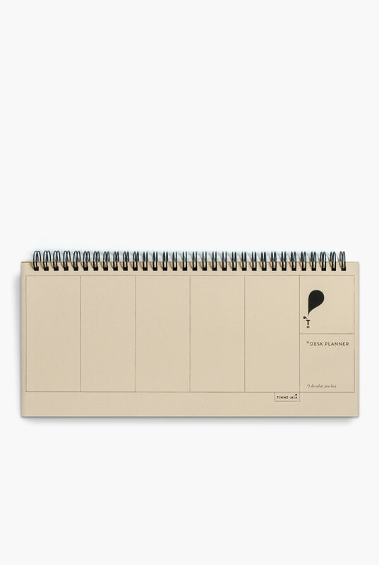 tinne mia Desk Planner - 13 x 29cm - week overzicht - Jaune doux - FSC Mix Credit