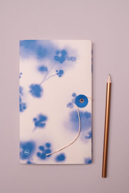 tinne mia Notitieboek met Japanse sluiting - Blue Blossom