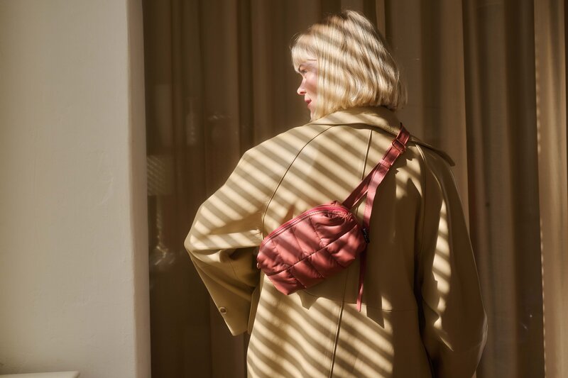 tinne mia Cilou puffy belt bag - Red Wood