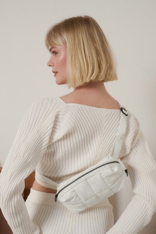 tinne mia Cilou puffy belt bag - White