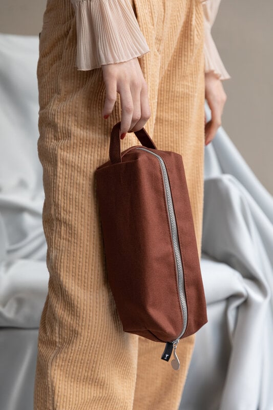 tinne mia Etui Big - canvas - 25x10x10cm - Chocolate