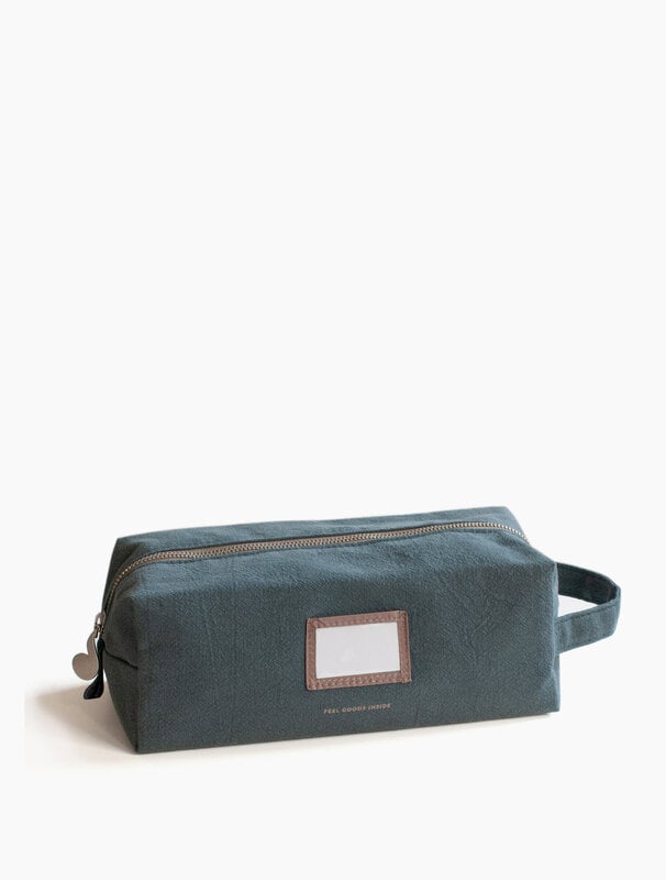 tinne mia Etui Big - linen - 25x10x10cm - Dark Petrol