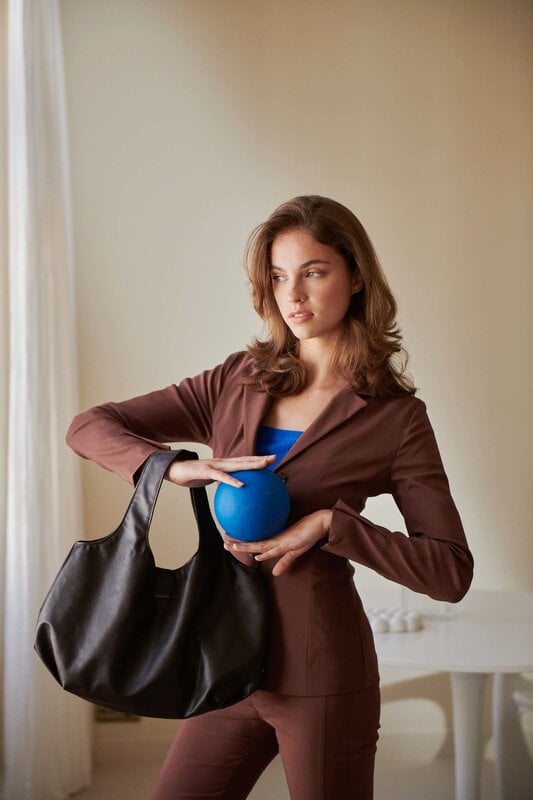 tinne mia Mila handy bold bag - Seal Brown