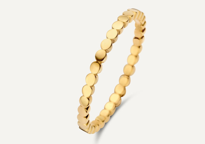 tov essentials Bezel Dot Eternity Ring 14 Karaat Goud