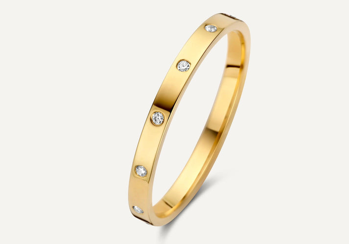 tov essentials Bezel Set Zirkonia Eternity Ring 14 Karaat Goud tov essentials Bezel Set Zirkonia Eternity Ring 14 Karaat Goud