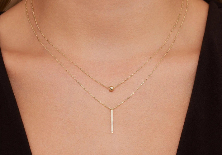 Tov Essentials Bolletje Pendant Ketting 14 Karaat Goud