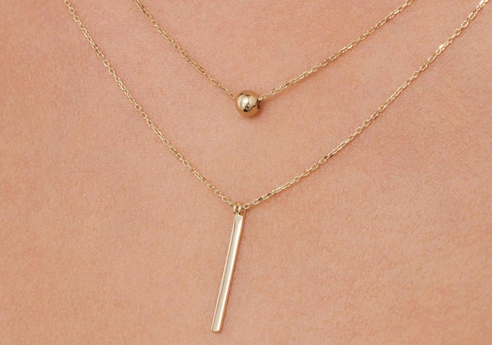 Tov Essentials Bolletje Pendant Ketting 14 Karaat Goud