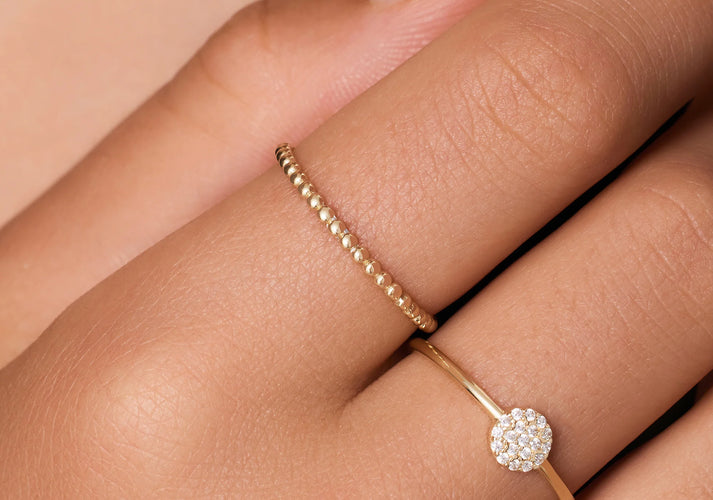 Tov Essentials Bolletjes Aanschuifring 14 Karaat Goud