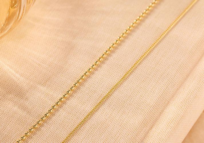 Tov Essentials Bolletjes Baby Curb Armbanden Set 14 Karaat Goud