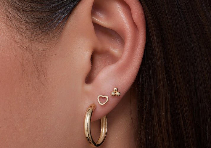 Tov Essentials Bolletjes Cluster Oorknopjes 14 Karaat Goud