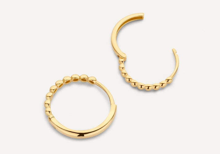 Tov Essentials Bolletjes Kleine Hoops (15mm) 14 Karaat Goud