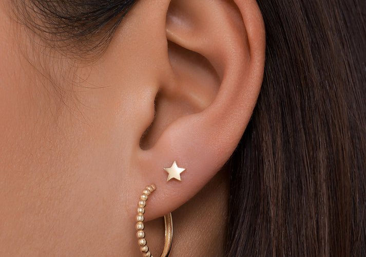 Tov Essentials Bolletjes Medium Hoops (18mm) 14 Karaat Goud