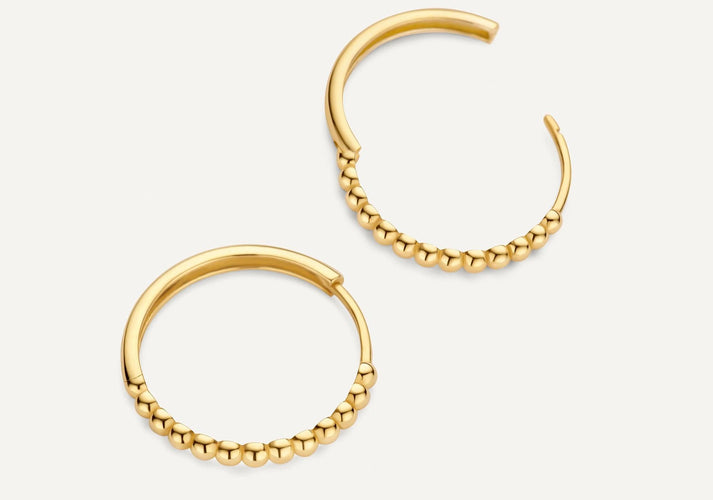 Tov Essentials Bolletjes Medium Hoops (18mm) 14 Karaat Goud