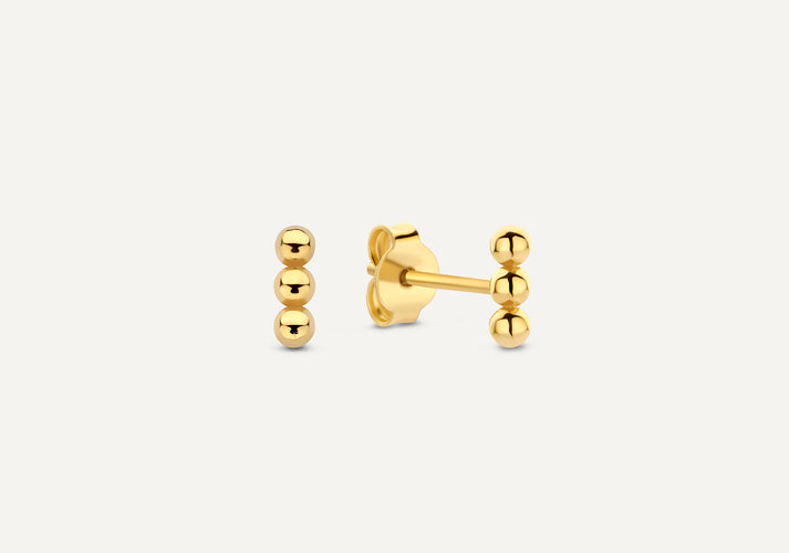 tov essentials Bolletjes Staaf Oorknopjes 14 Karaat Goud tov essentials Bolletjes Staaf Oorknopjes 14 Karaat Goud