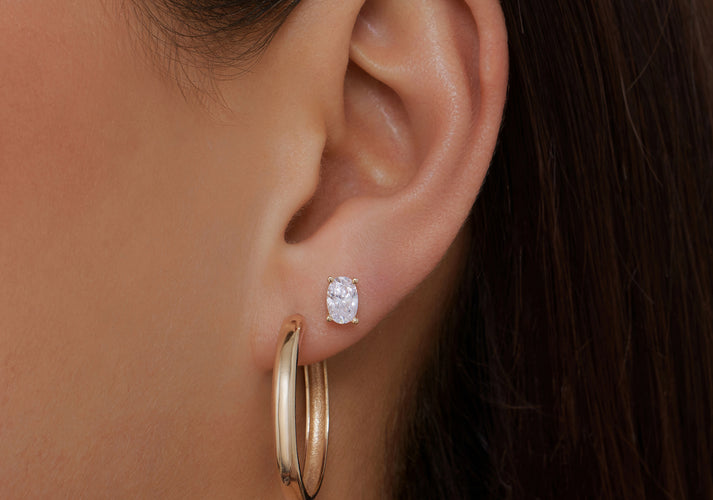 Tov Essentials Brede Grote Hoops (25mm) 14 Karaat Goud