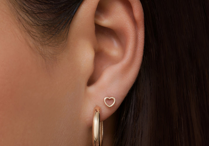 Tov Essentials Brede Medium Hoops (19mm) 14 Karaat Goud