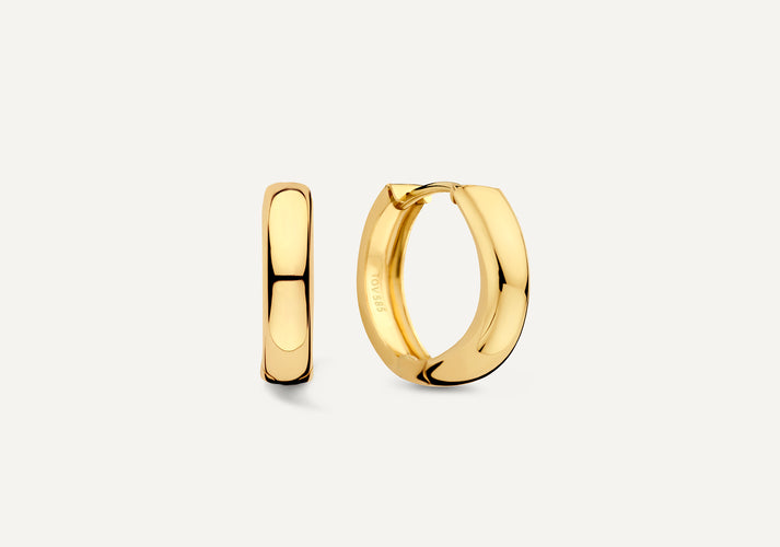 tov essentials Chunky Kleine Hoops (16mm) 14 Karaat Goud