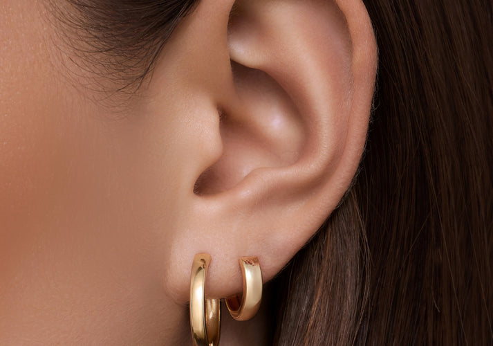 Tov Essentials Chunky Medium Hoops (18mm) 14 Karaat Goud