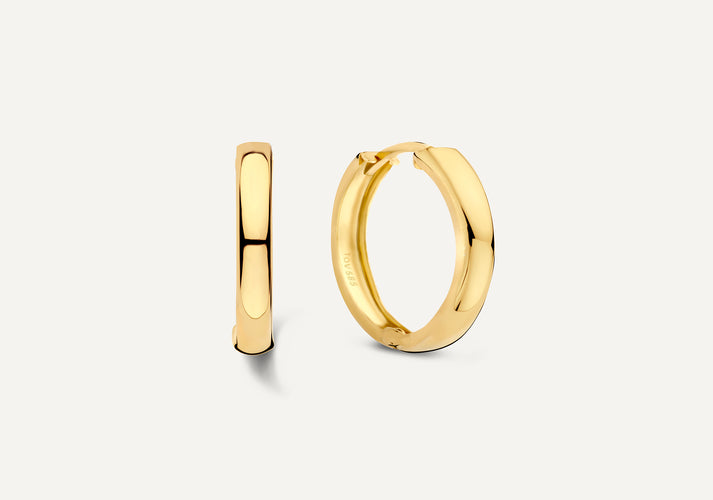 tov essentials Chunky Medium Hoops (18mm) 14 Karaat Goud