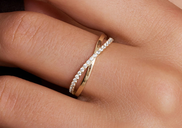 Tov Essentials Crossover Zirkonia Eternity Ring 14 Karaat Goud