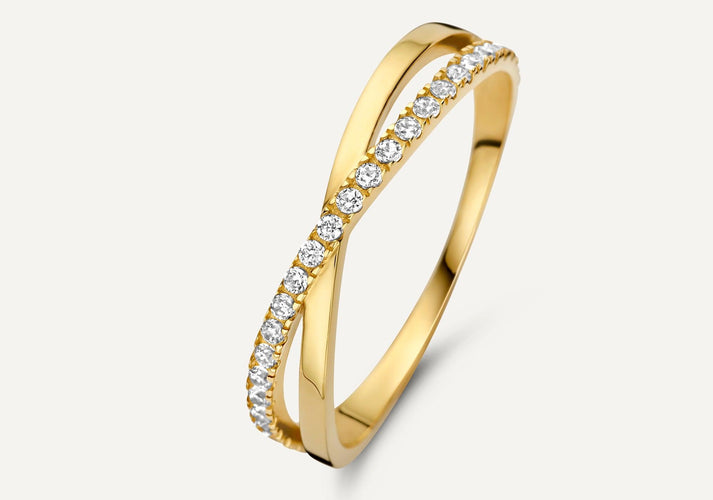 tov essentials Crossover Zirkonia Eternity Ring 14 Karaat Goud
