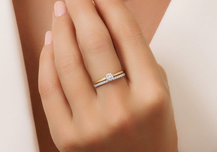 Tov Essentials Diamant Alliance Ring (0.15 Ct) 14 Karaat Goud Met Diamanten