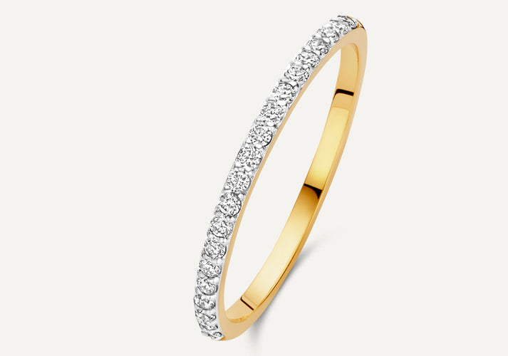 tov essentials Diamant Alliance Ring (0.15 ct) 14 Karaat Goud met Diamanten