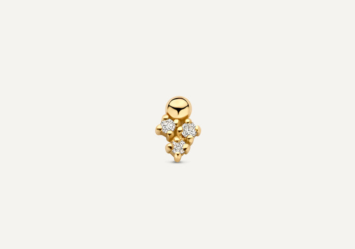 Tov Essentials Diamant Bolletjes Cluster Piercing (0.02 Ct) 14 Karaat Goud Met Diamanten