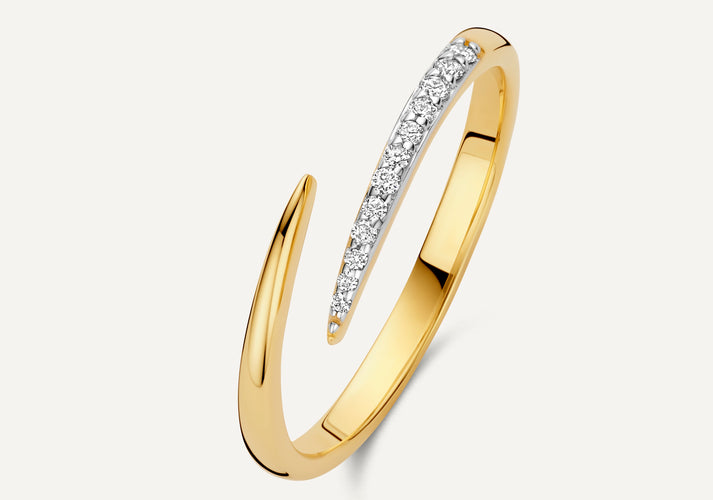 tov essentials Diamant Claw Ring (0.10 ct) 14 Karaat Goud met Diamanten tov essentials Diamant Claw Ring (0.10 ct) 14 Karaat Goud met Diamanten