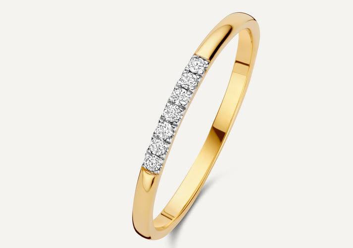 tov essentials Diamant Line Ring (0.05 ct) 14 Karaat Goud met Diamanten tov essentials Diamant Line Ring (0.05 ct) 14 Karaat Goud met Diamanten